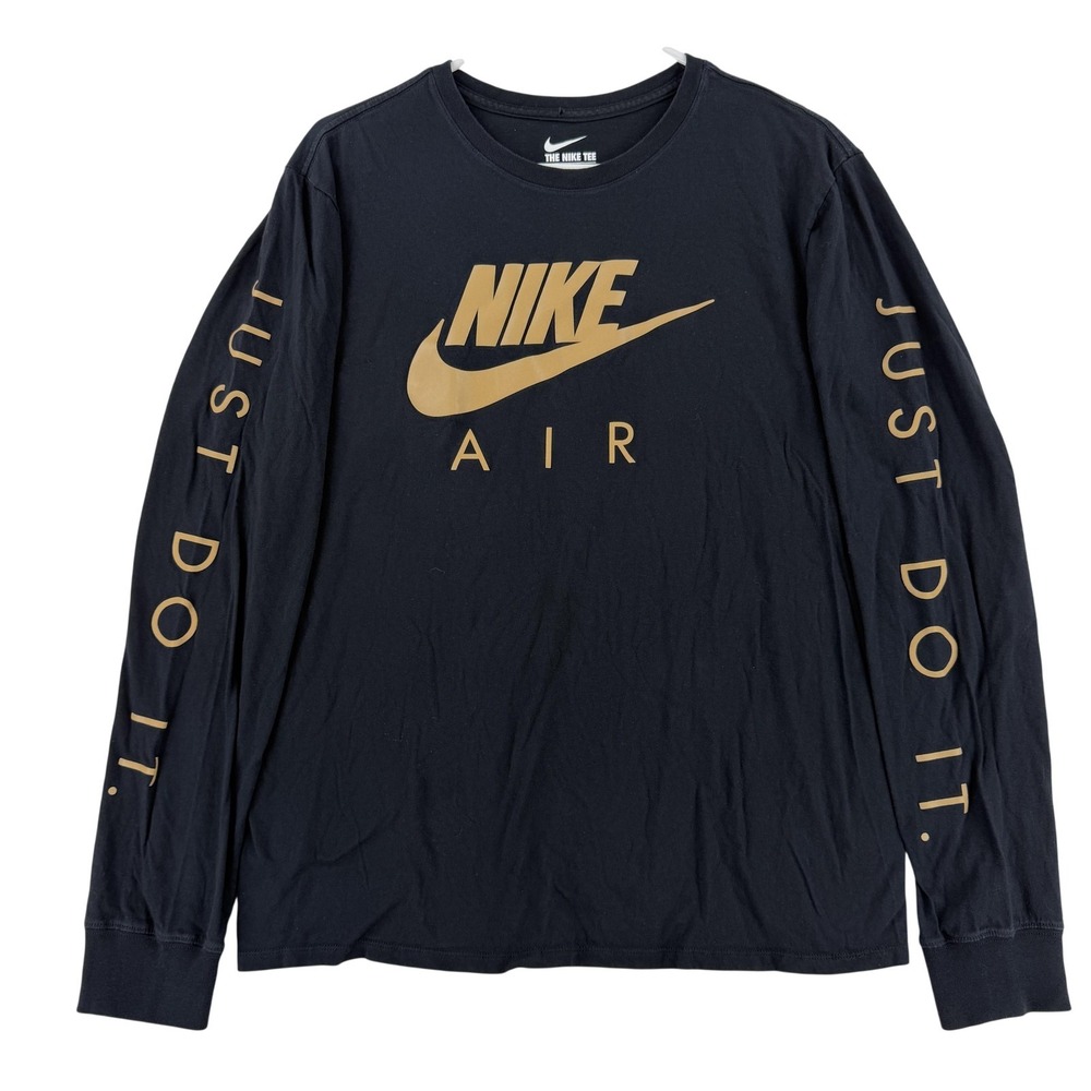 Nike Shirt Mens Large Black Nike Air Just Do It Long Sleeve T-Shirt Tagless